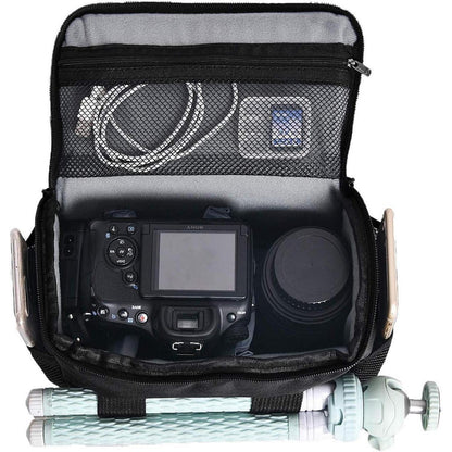 Kameratasche für Spiegelreflexkameras mit Regenschutzschwarz