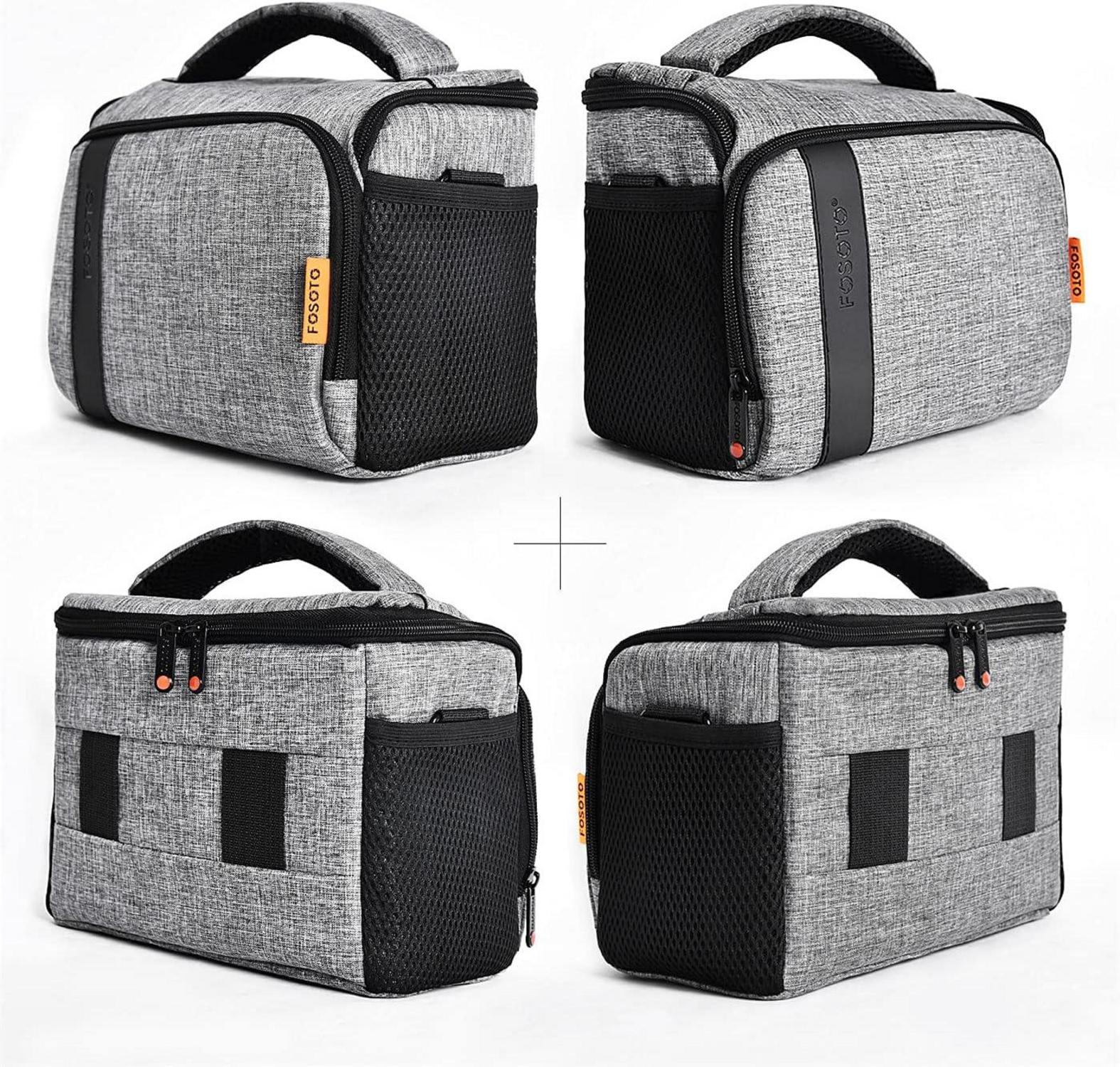 Kameratasche Schultertasche SLR-Kamera Nikon Canon Fujifilm Regenhülle Grau