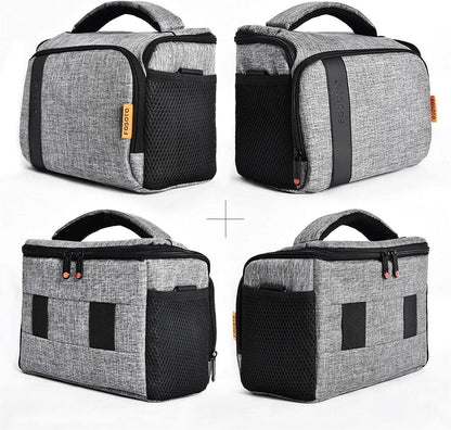 Kameratasche Schultertasche SLR-Kamera Nikon Canon Fujifilm Regenhülle Grau