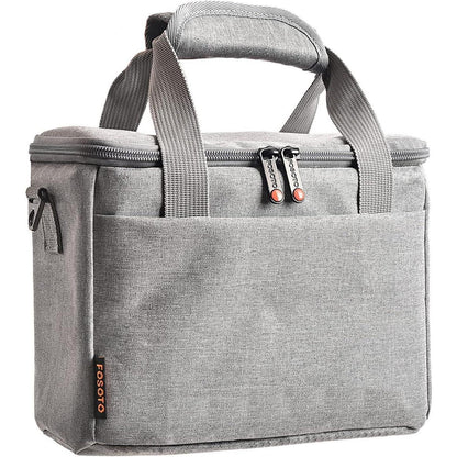 FOSOTO DSLR-Kameratasche Klein Grau für Nikon Canon Sony