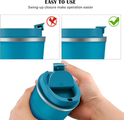 Thermobecher Isolierbecher 13oz/380ml Edelstahl Travel Mug Blau