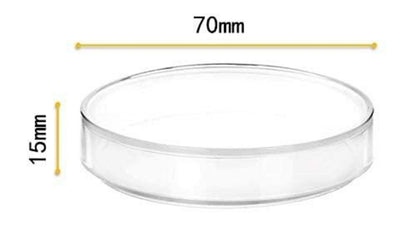 20x Kunststoff-Petrischalen 70x15mm Steril mit Deckel, Labor