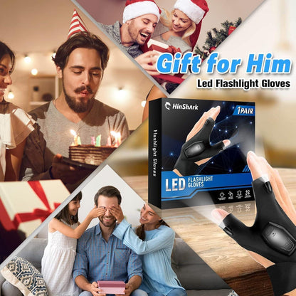 LED Handschuhe mit Licht, Angelzubehör Männer Geschenke
