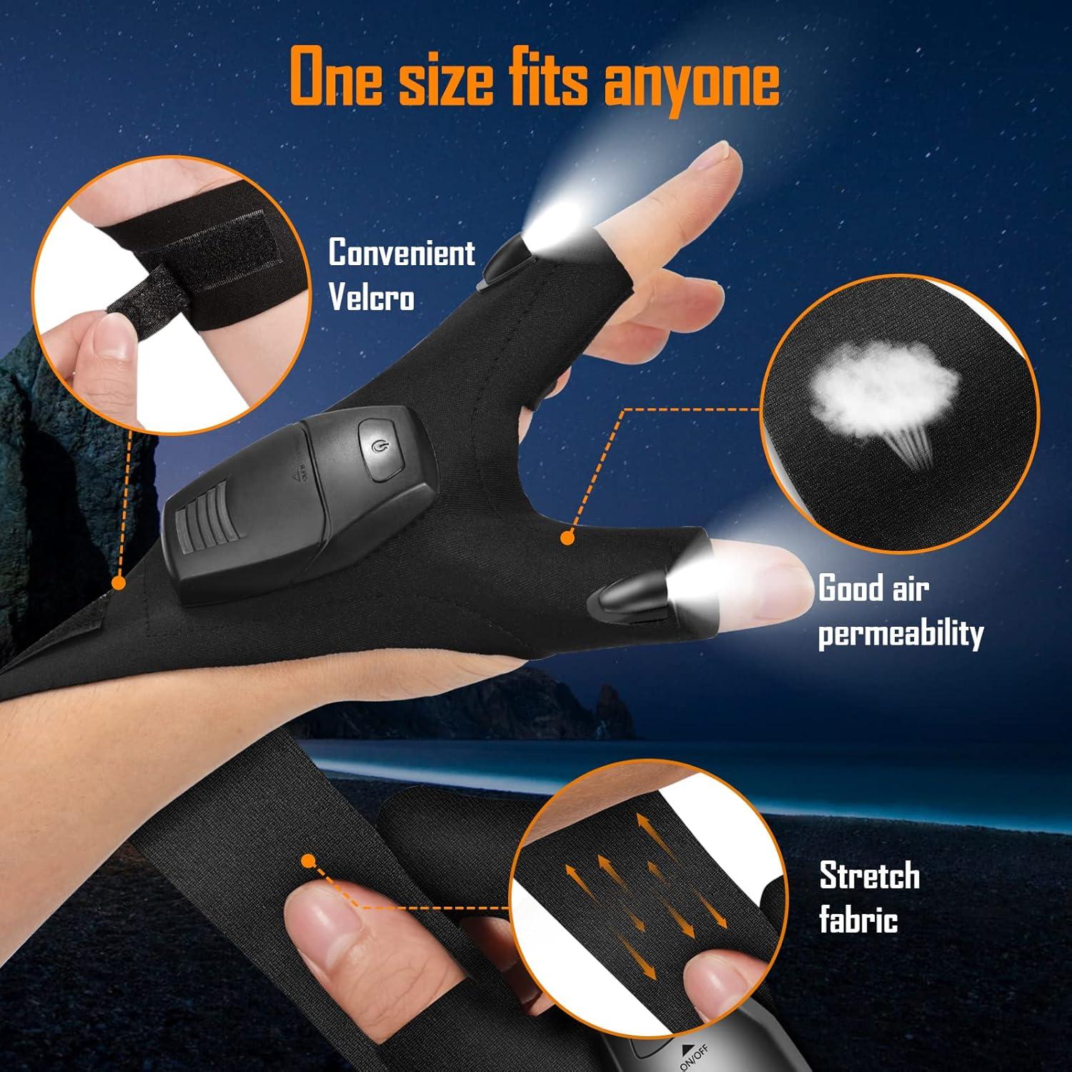 KEZKALS LED Angeln Handschuhe Männer Weihnachtsgeschenk Gadgets