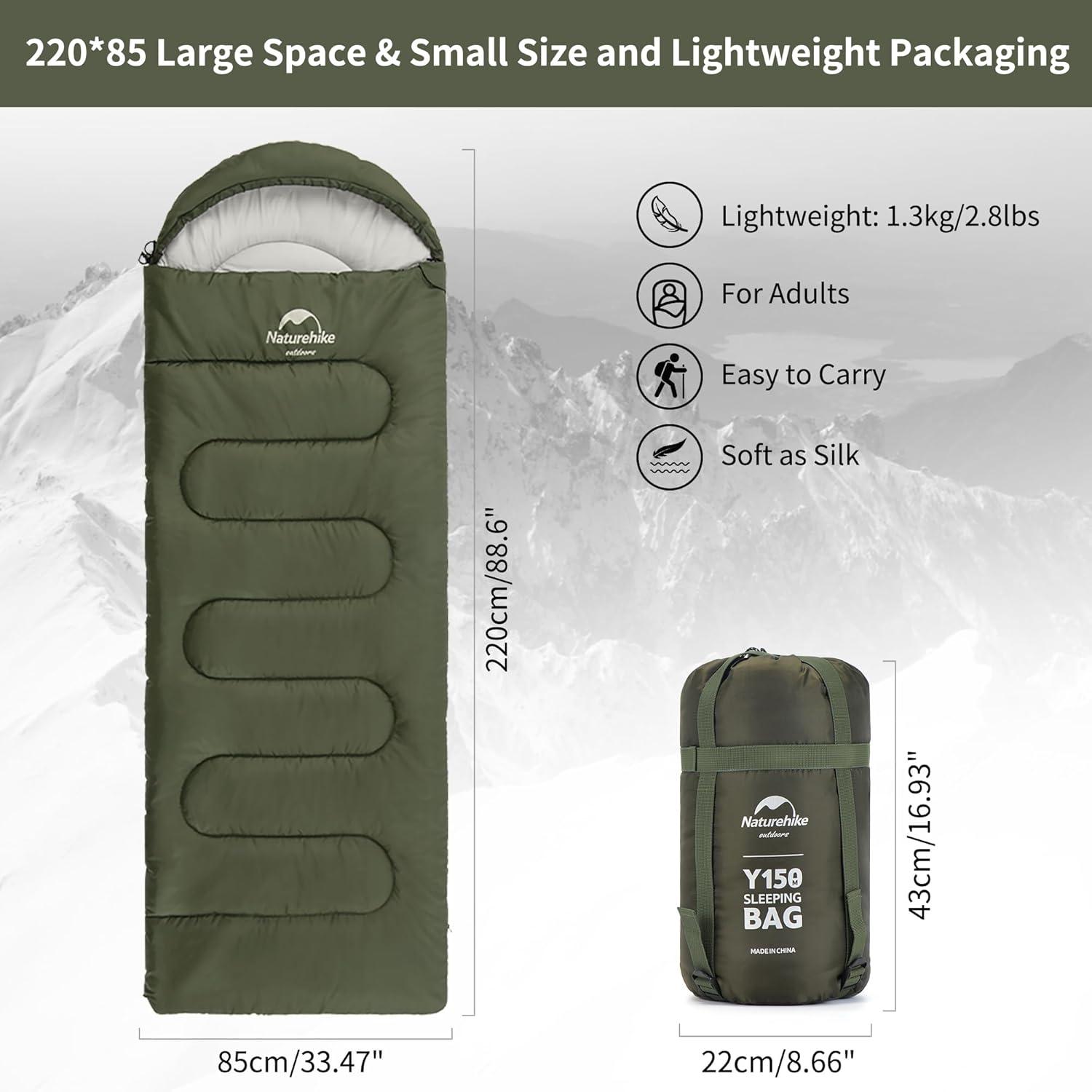 Deckenschlafsack 3 Jahreszeit Wasserdicht Ultraleicht Camping-220 x