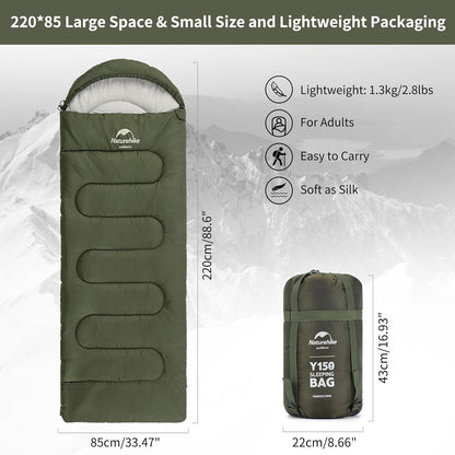 Deckenschlafsack 3 Jahreszeit Wasserdicht Ultraleicht Camping-220 x