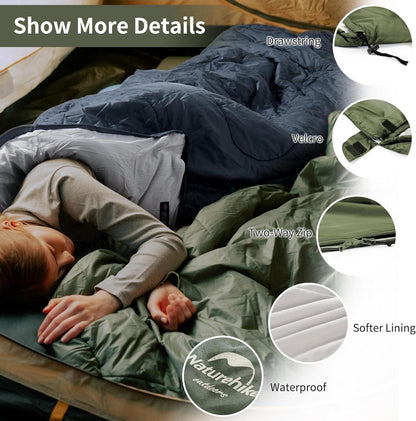 Deckenschlafsack 3 Jahreszeit Wasserdicht Ultraleicht Camping 220 x 85CM