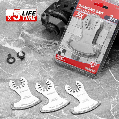 Diamant Multitool Sägeblätter für Mörtel Reinigung 3 Stück