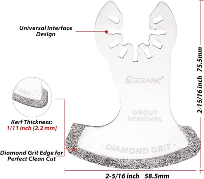Diamant Multitool Sägeblätter für Mörtel Reinigung 3 Stück