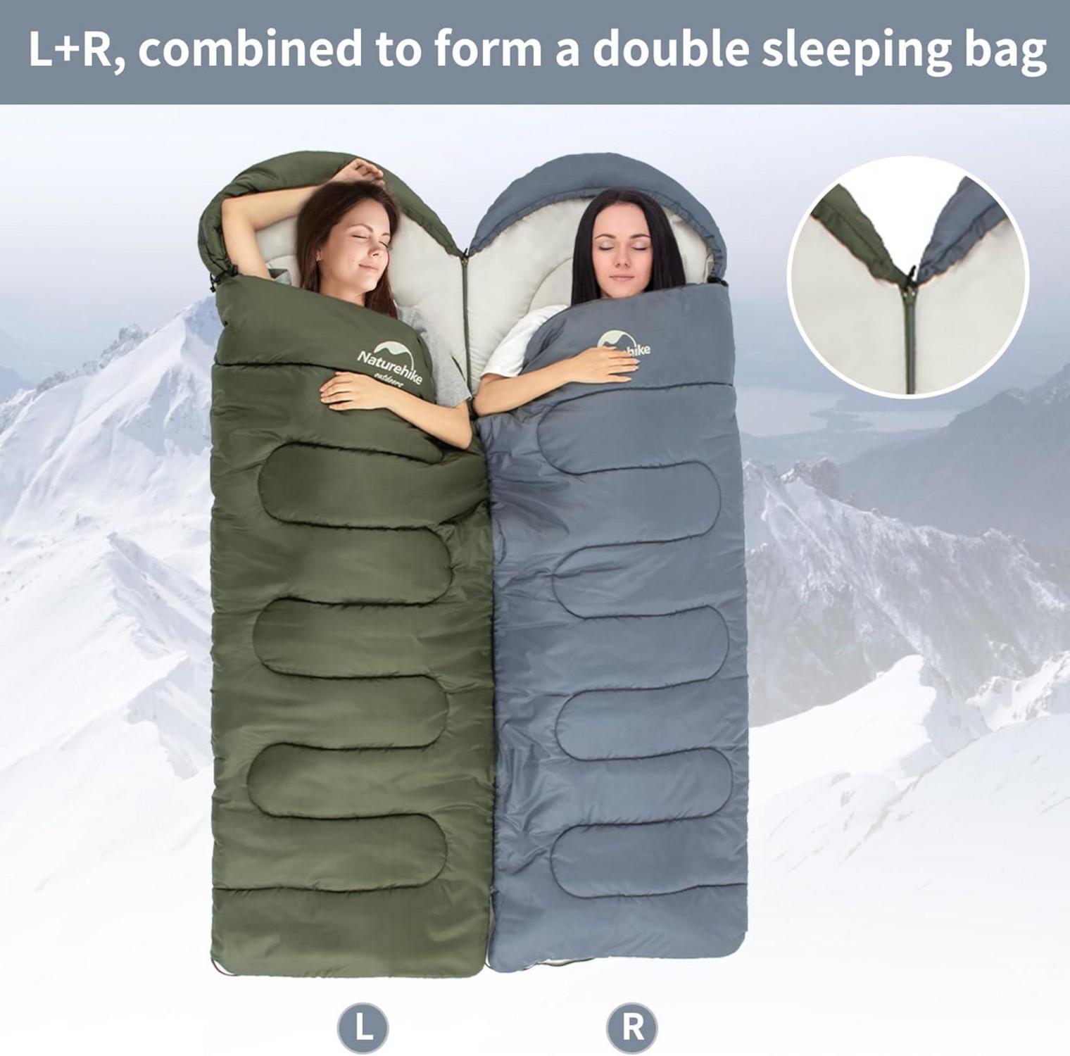 Deckenschlafsack 3 Jahreszeit Wasserdicht Ultraleicht Camping Wandern 220x85CM