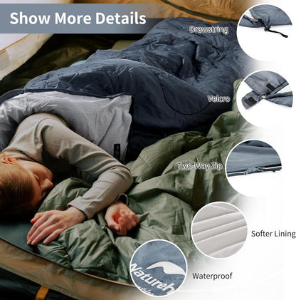 Deckenschlafsack 3 Jahreszeit Wasserdicht Ultraleicht 220 x 85CM mit Tragetasche