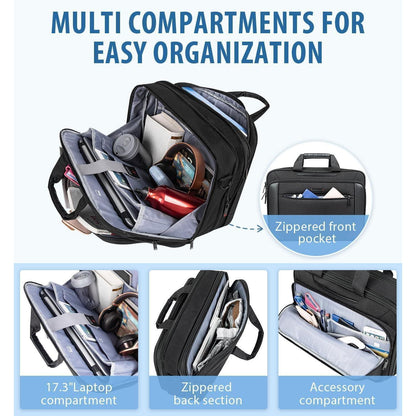 EMPSIGN Laptoptasche 17,3 Zoll Business Notebook Tasche RFID