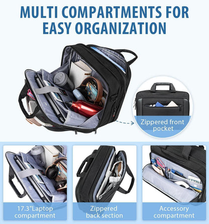 EMPSIGN Laptoptasche 17,3 Zoll Business Aktentasche RFID Schwarz