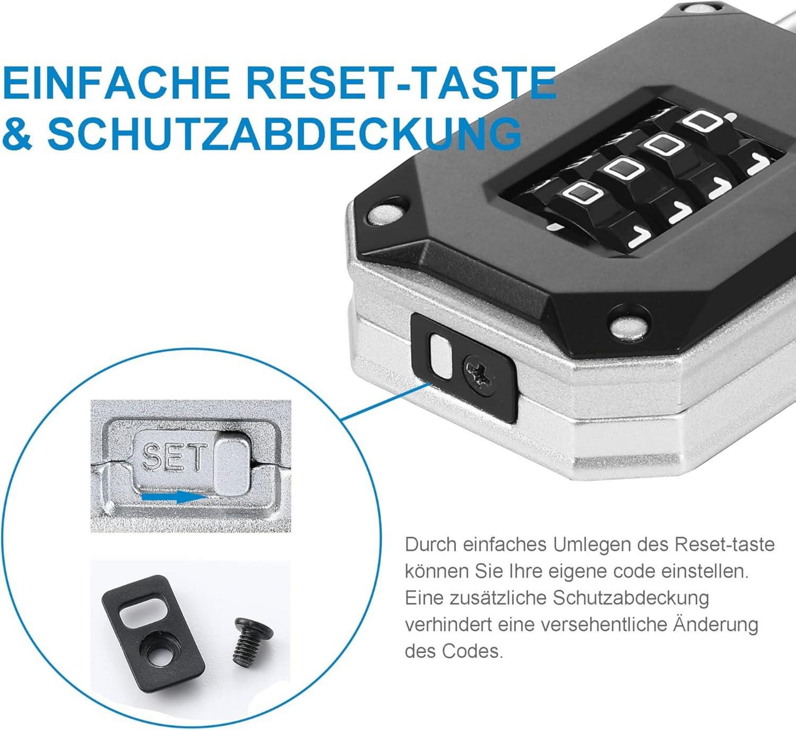 Zahlenschloss Hochsicherheitsvorhängeschloss mit 4 Stellen Code