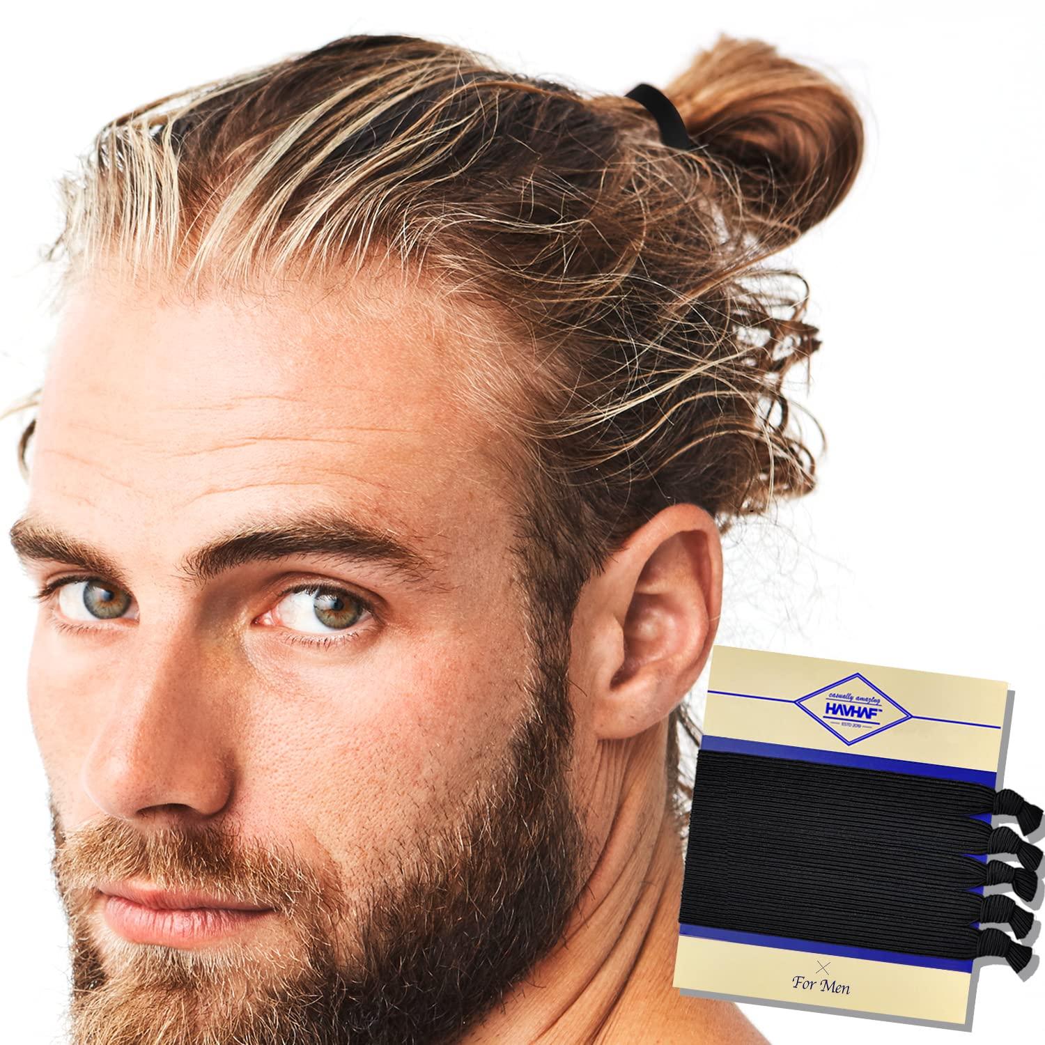 Geknotete Herren-Haargummis für Männer mit langen Haaren, 5