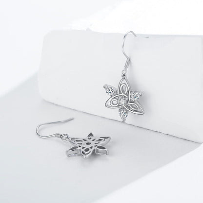 925 Sterling Silber Keltische Mond Ohrringe 17mm für Frauen