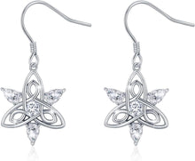 925 Sterling Silber Damen Keltische Mond Ohrringe