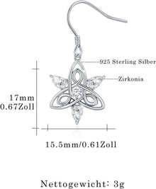 925 Sterling Silber Keltische Mond Ohrringe 17mm für Frauen