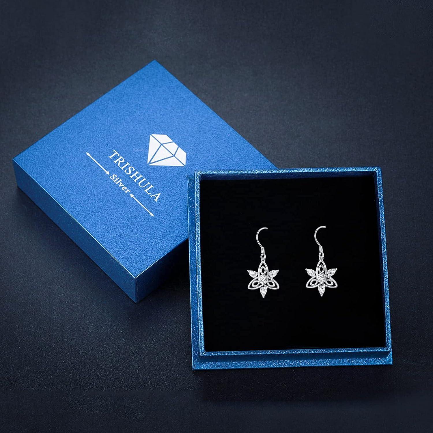 Hypoallergene Mondstein Silber Ohrringe Damen Keltischer Schmuck