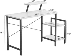Schreibtisch mit Regalen und Monitorständer 100x50 cm