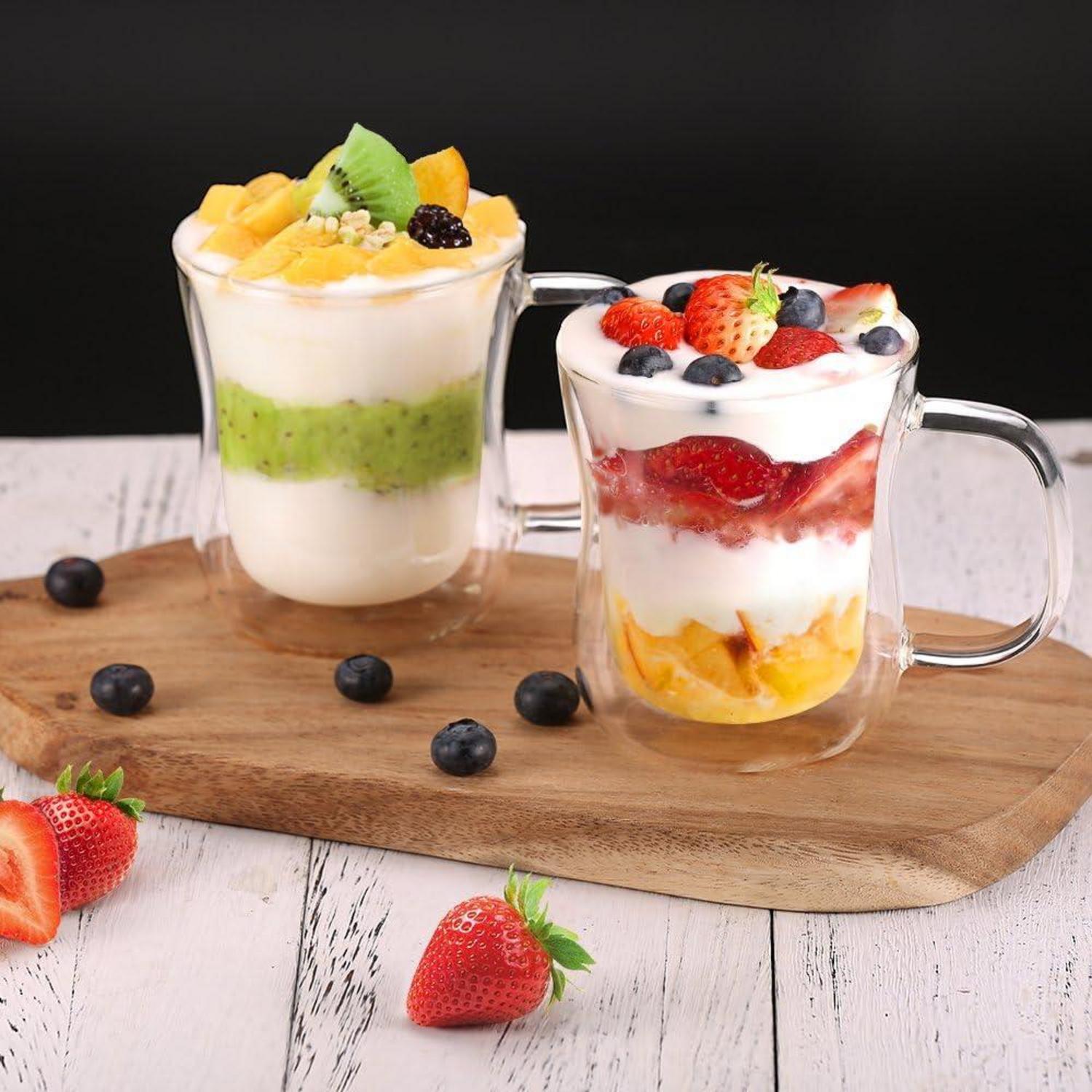 6er Set Doppelwandige Latte Macchiato Gläser 350ml Borosilikat