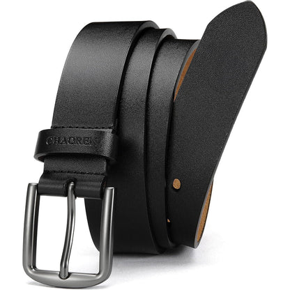 Herren Ledergürtel Schwarz 35mm für Jeans - Weiches Leder