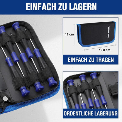 Mini Schraubendreher Set 10tlg. Präzisions PH/SL/Torx