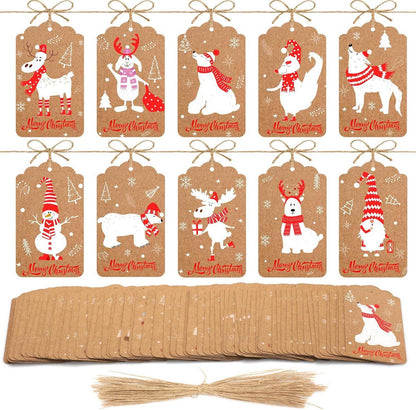 Weihnachts Geschenkanhänger Kraftpapier 100 Stück Personality Design