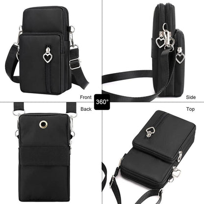 Handytasche Nylon Umhängetasche Schultergurt 6.7 Zoll