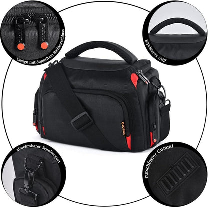 FOSOTO DSLR Kameratasche Canon Nikon Panasonic 26x18x17cm