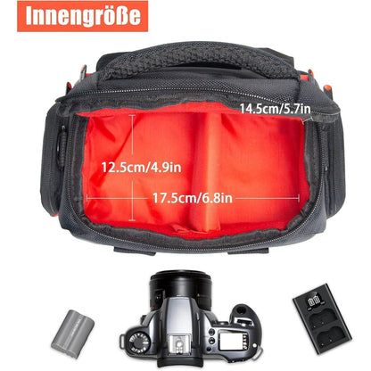 FOSOTO DSLR Kameratasche Canon Nikon Panasonic 26x18x17cm