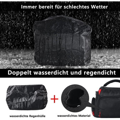 FOSOTO DSLR Kameratasche Canon Nikon Panasonic 26x18x17cm