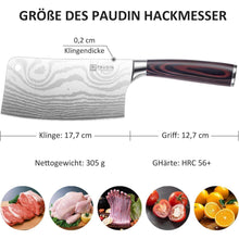 Hackmesser Kochmesser 17 cm Hackbeil Küchenmesser Holzgriff