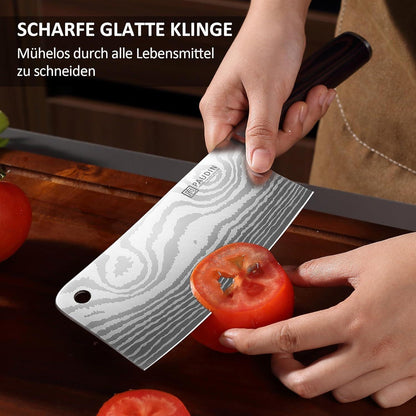 Hackmesser Kochmesser 17 cm Hackbeil Küchenmesser Holzgriff