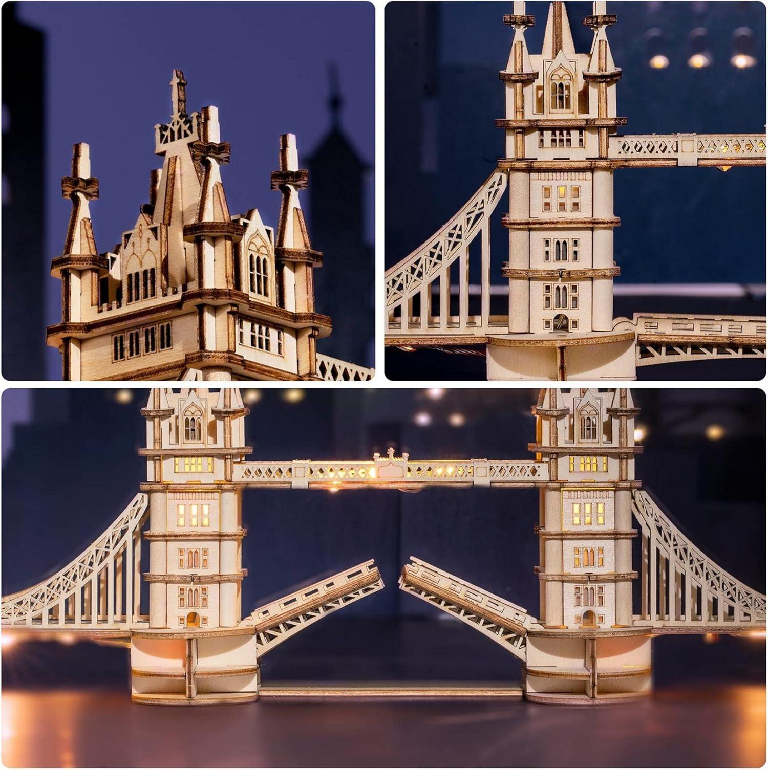 Rolife 3D Holzpuzzle Tower Bridge Modellbausatz 113 Teile