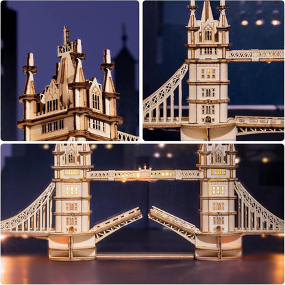 Rolife 3D Holzpuzzle Tower Bridge Modellbausatz 113 Teile
