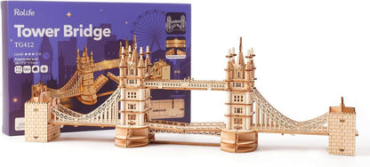 Holzbausatz 3D Tower Bridge Modellbau Erwachsene 113 Teile DIY