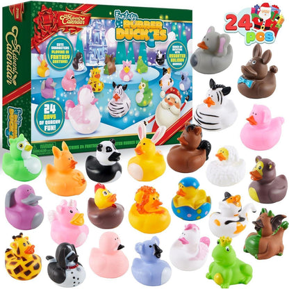 JOYIN Adventskalender 2024 mit Tiergummis für Kinder, 24