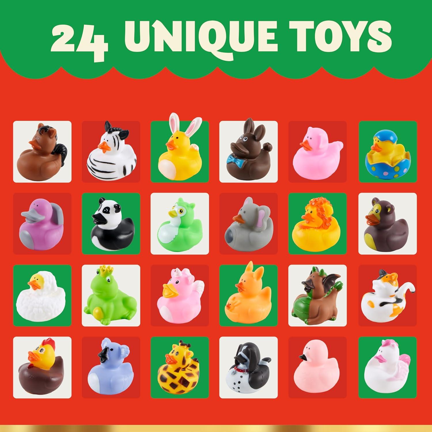 Adventskalender Weihnachten 2024 mit Tiergummis Kinder Countdown