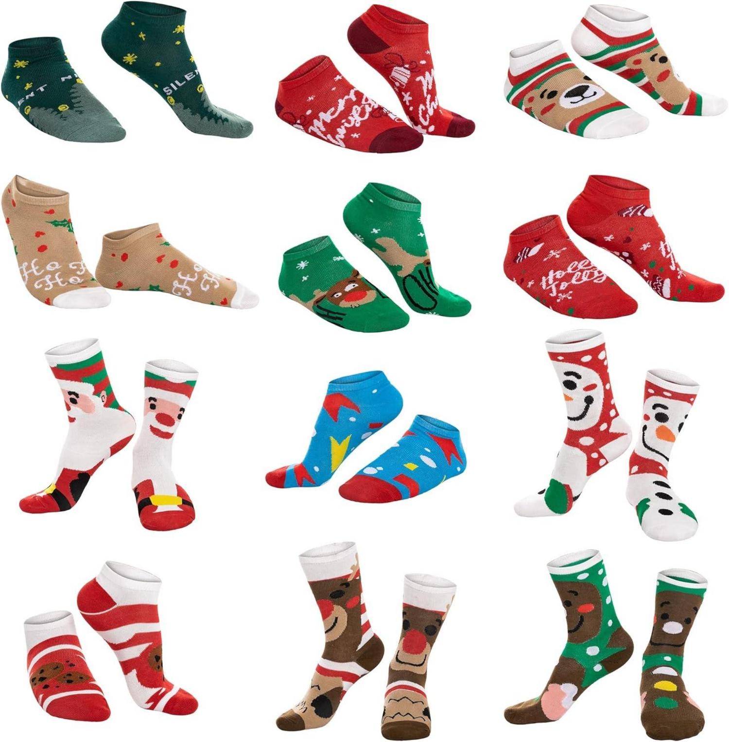 Adventskalender Weihnachtssocken Countdown-Kalender