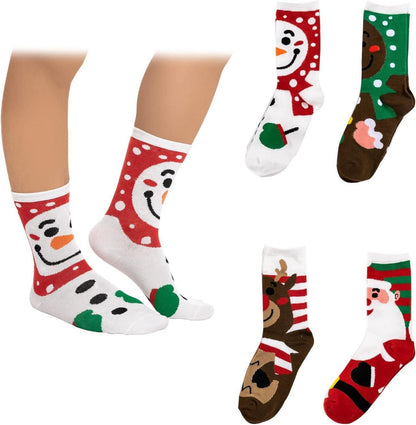 2024 Weihnachts-Adventskalender 12 Tage warme Baumwollsocken Frauen