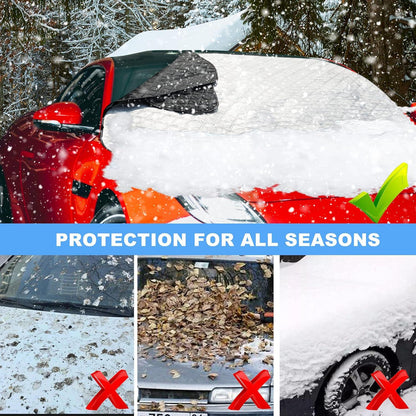 Frontscheibenabdeckung Auto Scheibenabdeckung Winter Magnet 193x126cm