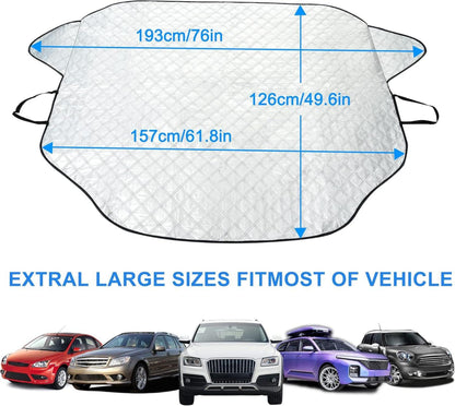 Frontscheibenabdeckung Auto Winterabdeckung Magnet Fixierung 193x126cm