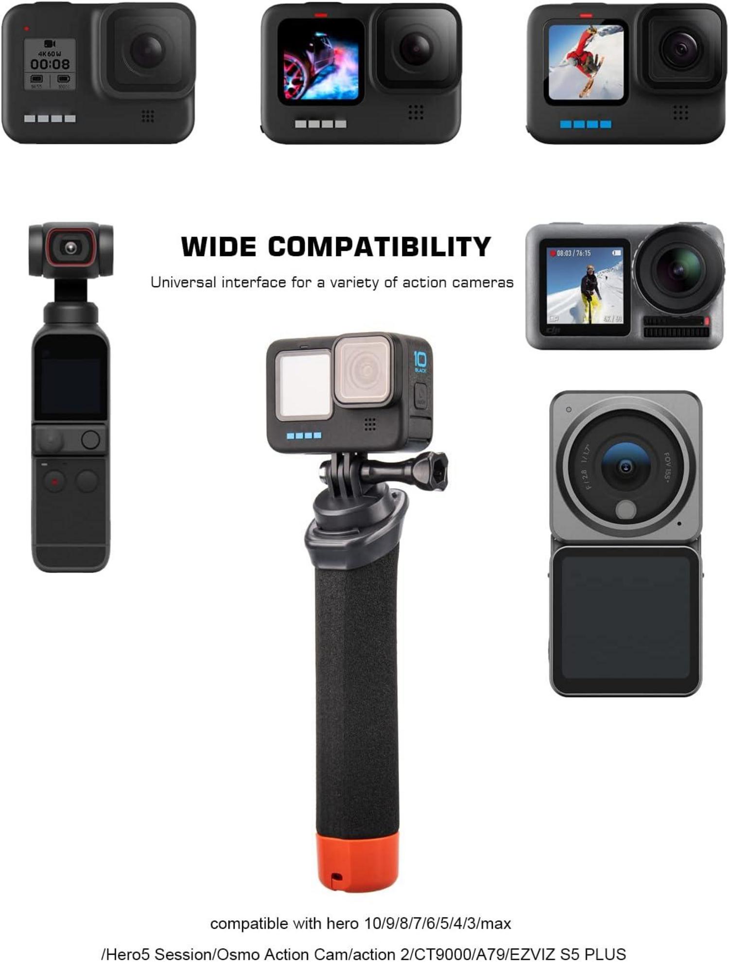Lammcou Schwimmender Handgriff Wasserdichter Handler für Go Pro Hero Actionkameras