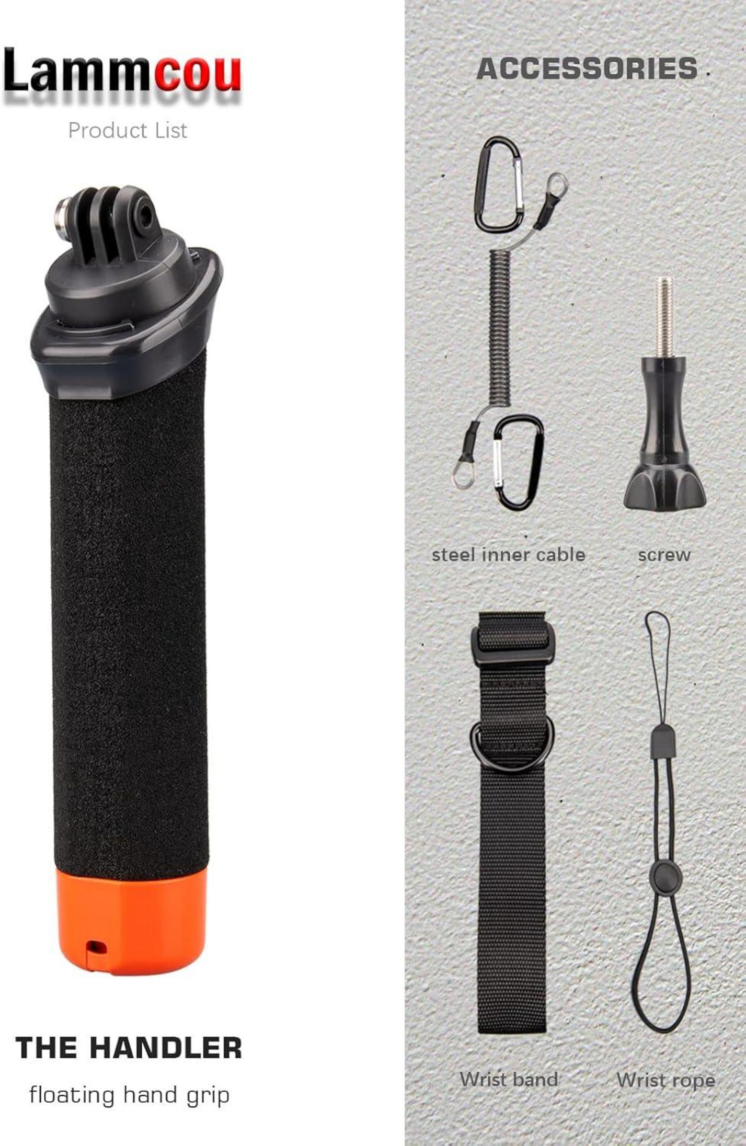 Schwimmender Griff für Go Pro Hero 13 12 11 10 9: Wasserdichter