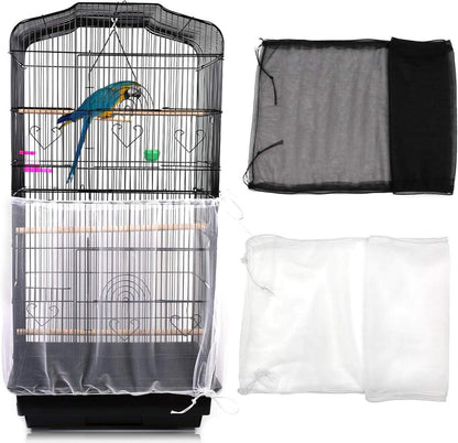 2er Set Vogelkäfig Abdeckung Samenfänger Netz 78,7 x 15,7 Zoll