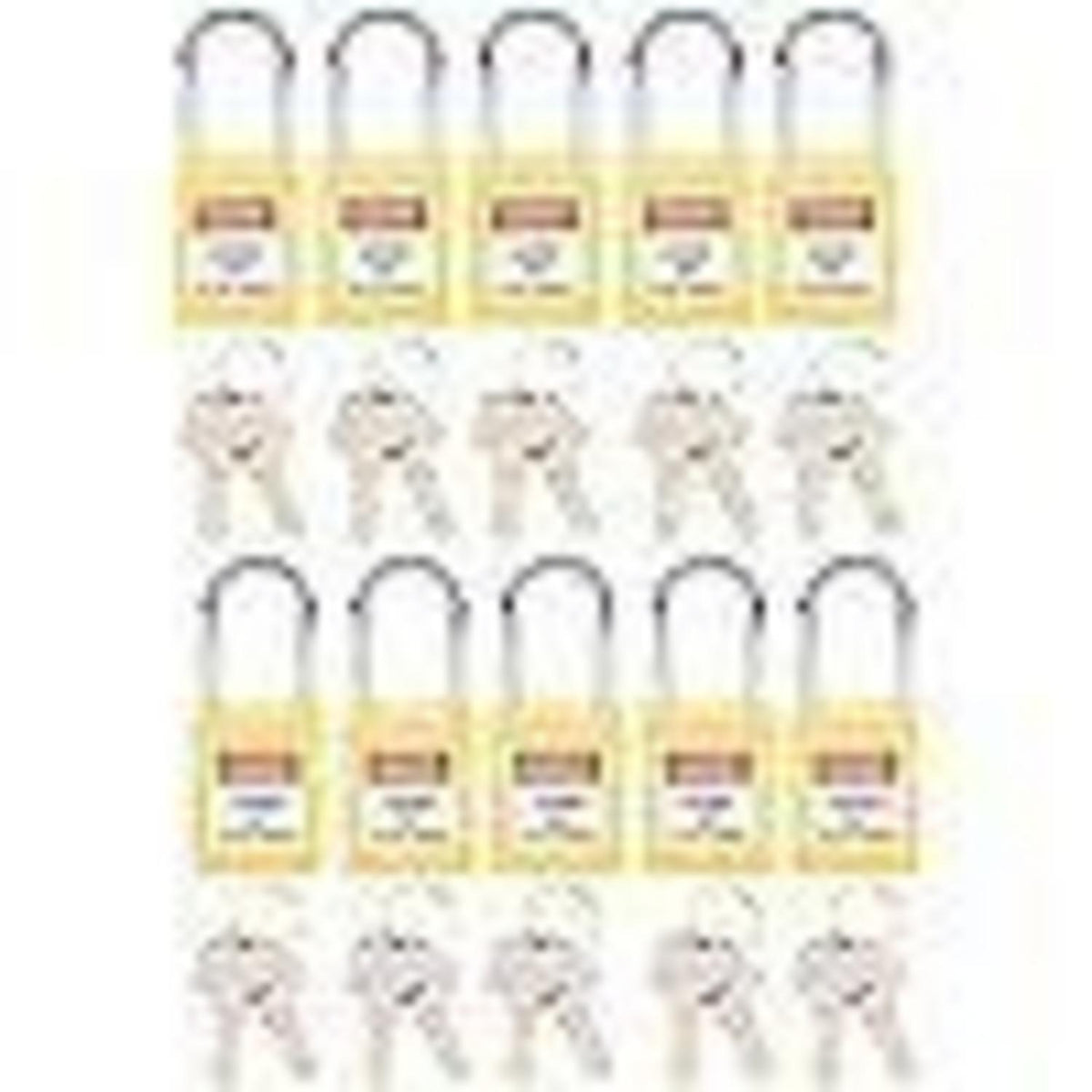 Lockout-Schloss 38mm – 10er Set für Industriesicherheit (Gelb)