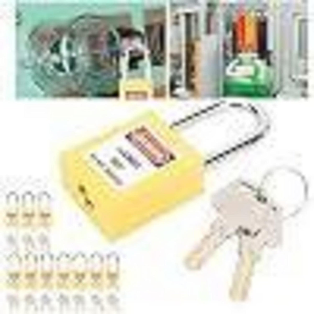 Lockout-Schloss 38mm – 10er Set für Industriesicherheit (Gelb)