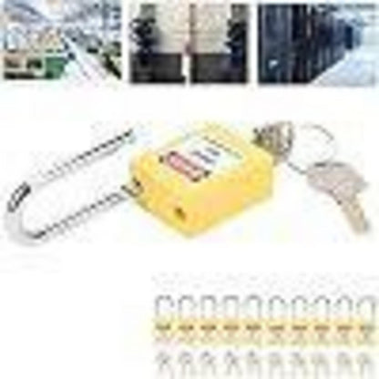Lockout-Schloss 38mm – 10er Set für Industriesicherheit (Gelb)