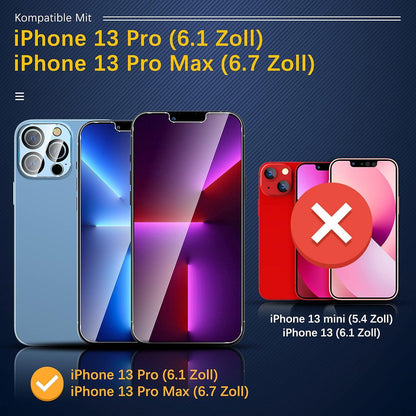 Kameraschutz 3er Pack für iPhone 13 Pro/Pro Max 9H Härte Schutz